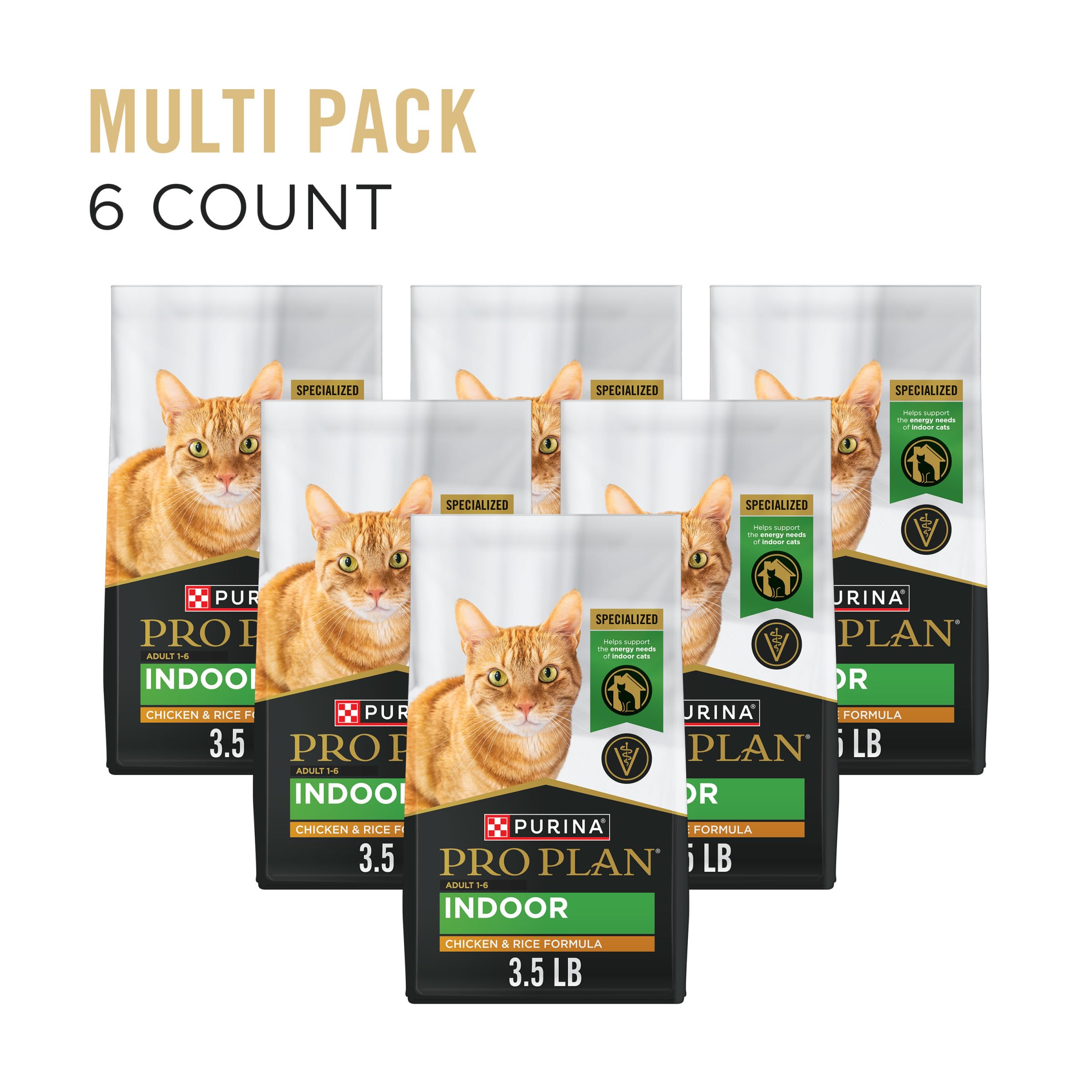 Purina Pro Plan bag close-up highlights real chicken as first ingredient.