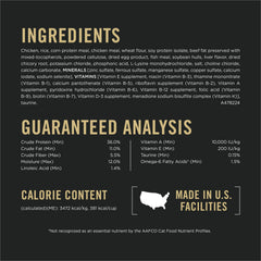 Purina Pro Plan Adult Indoor kibble texture close-up emphasizes high-protein bites