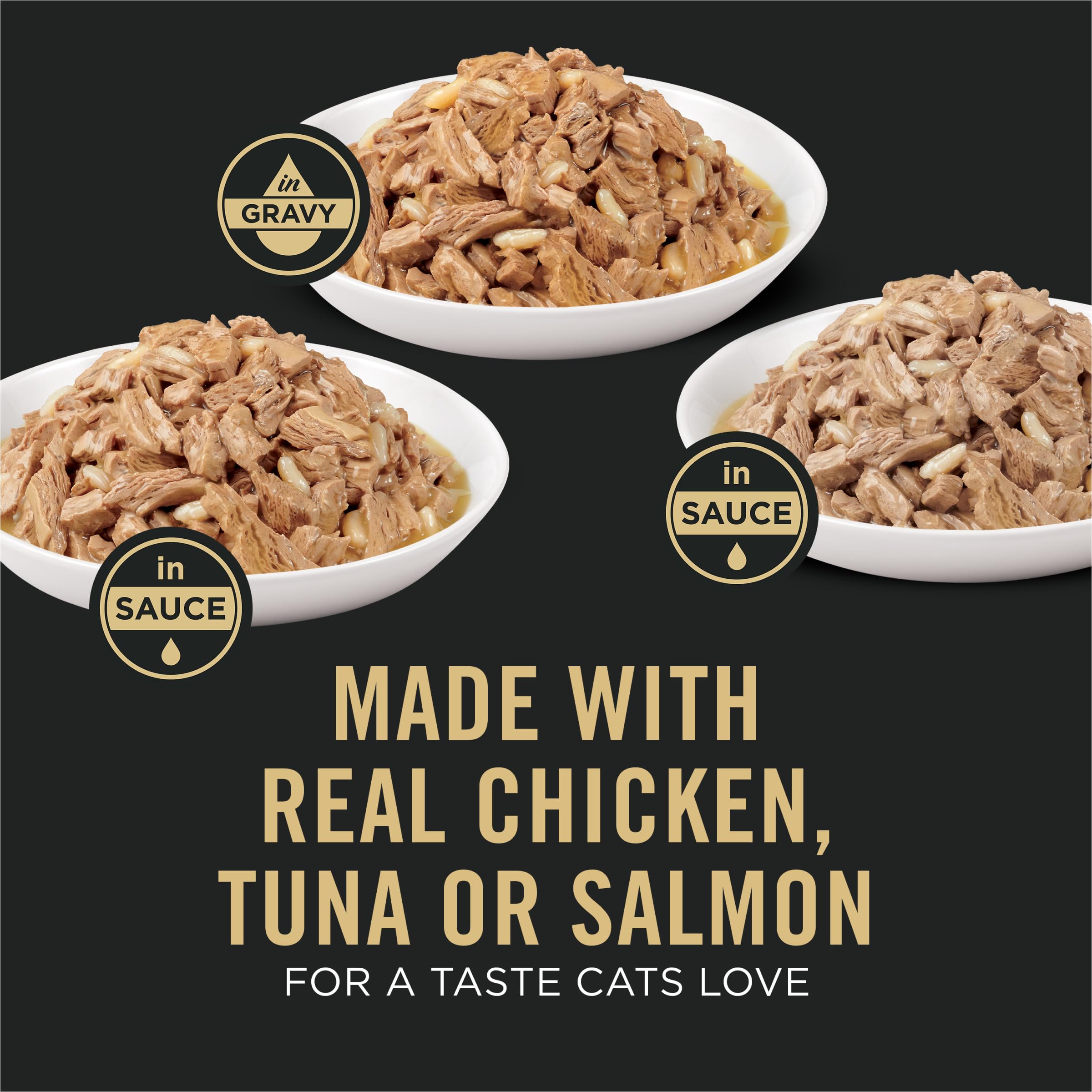Purina Pro Plan Adult Weight Management salmon in gravy image showcasing flavor appeal