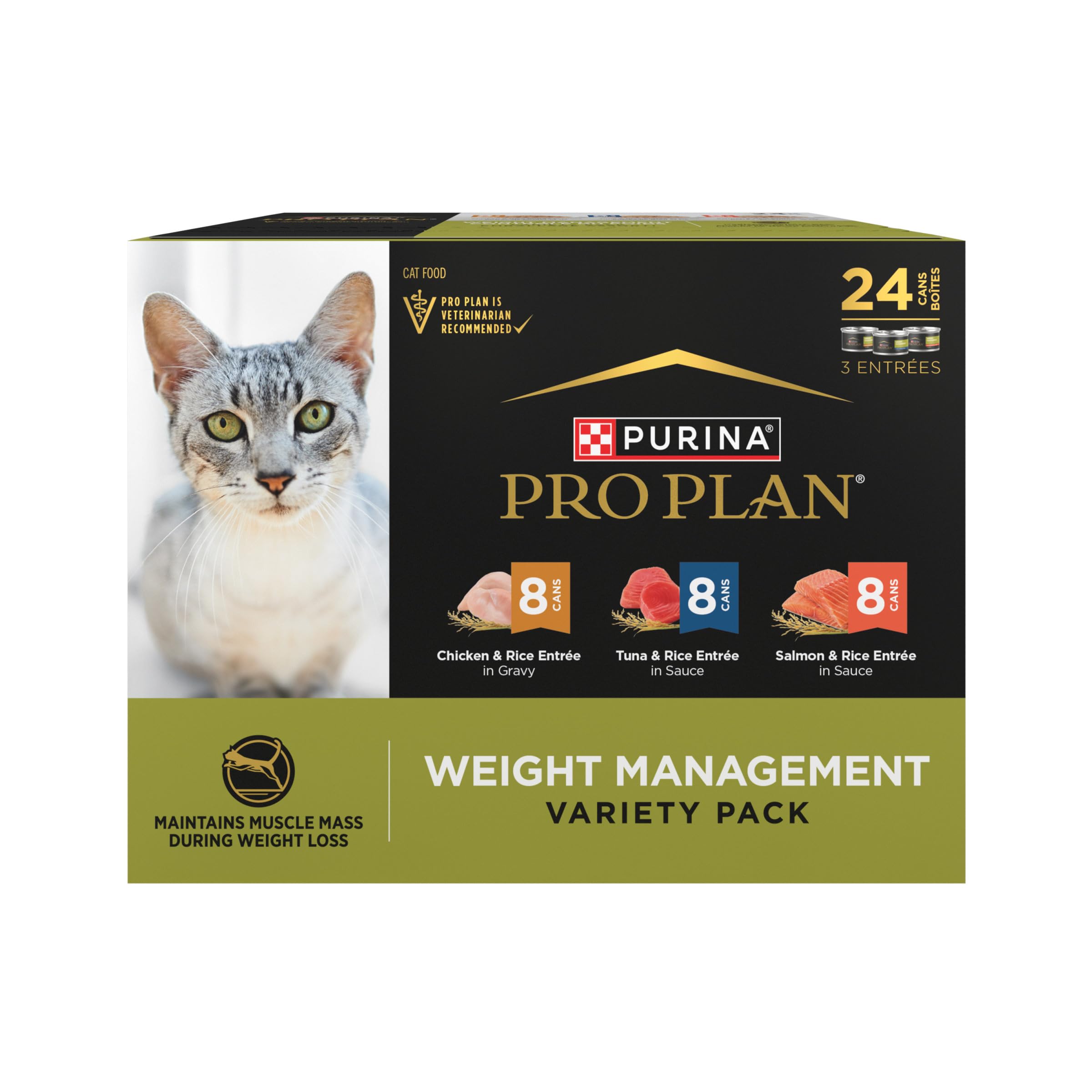 Purina Pro Plan Adult Weight Management tuna in gravy image showing protein-rich meal for weight care