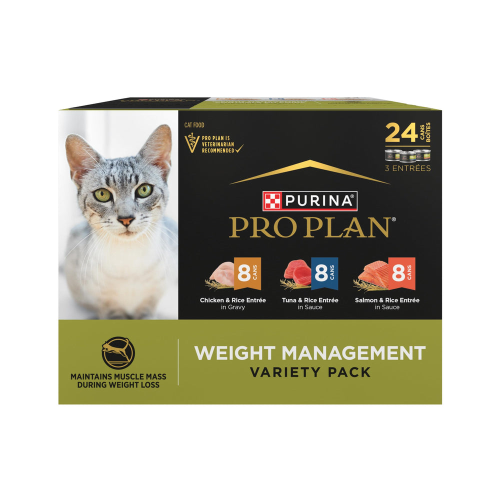 Purina Pro Plan Adult Weight Management tuna in gravy image showing protein-rich meal for weight care