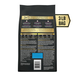Closeup of AdvantEDGE dry kibble showing senior friendly texture for easier feeding.