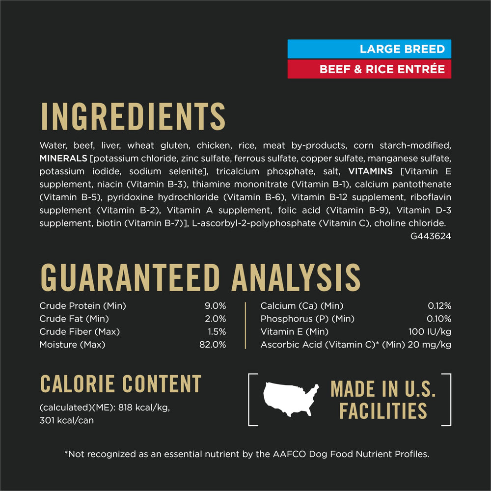 Purina Pro Plan calcium and phosphorus support for strong bones.