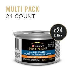 Purina Pro Plan chicken pate served in a bowl with smooth texture.