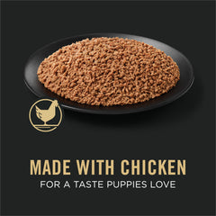 Purina Pro Plan grain-free can label close-up with DHA for brain and vision support.