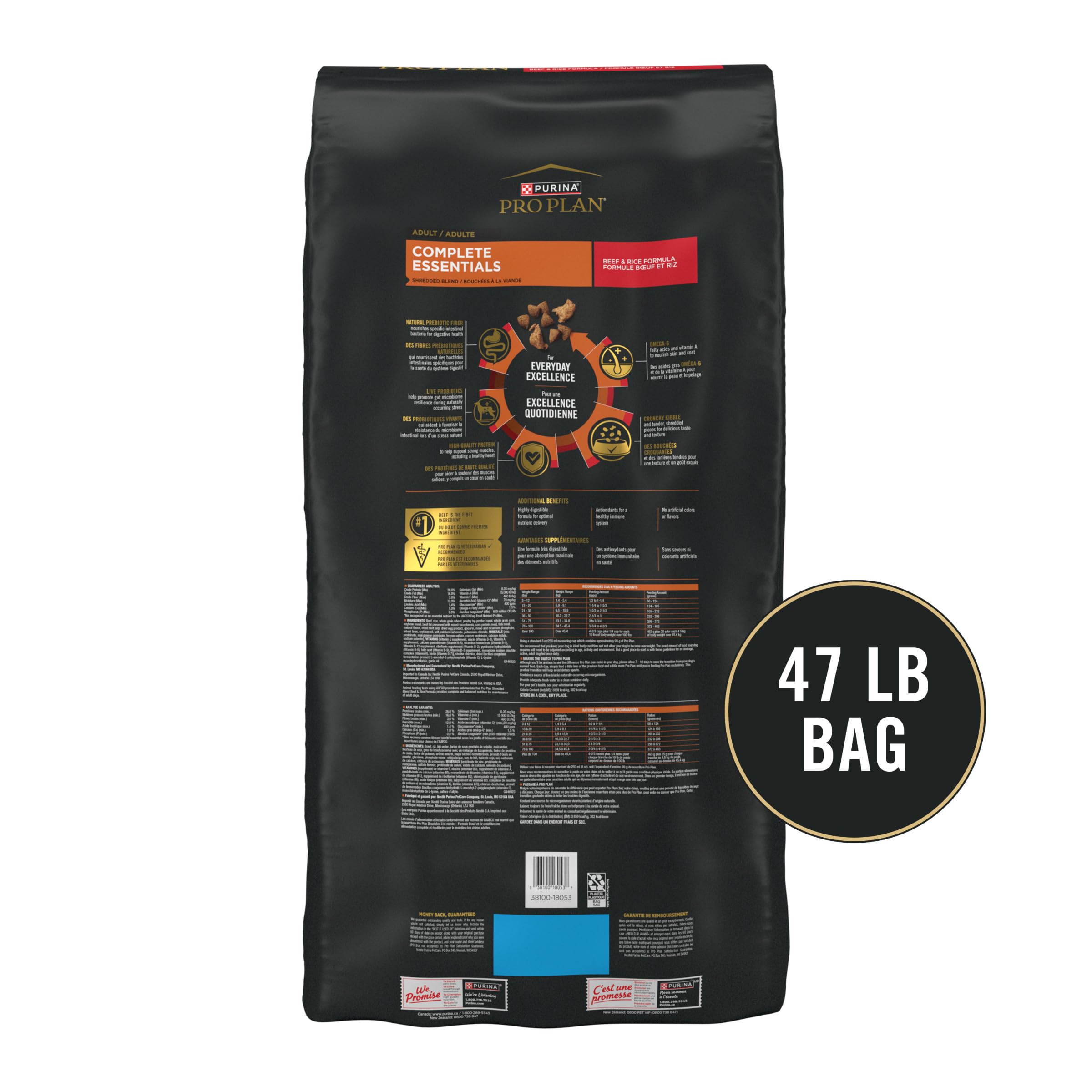 Purina Pro Plan complete and balanced nutrition for adult dogs.