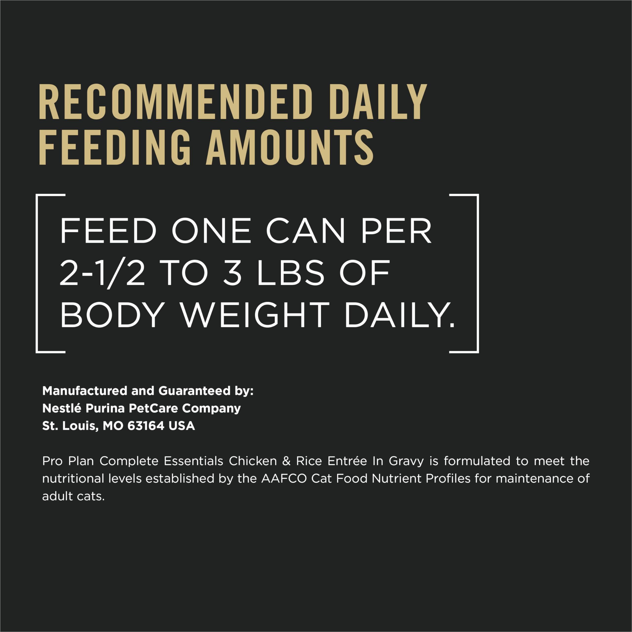 Purina Pro Plan Complete Essentials can shows real chicken chunks in gravy