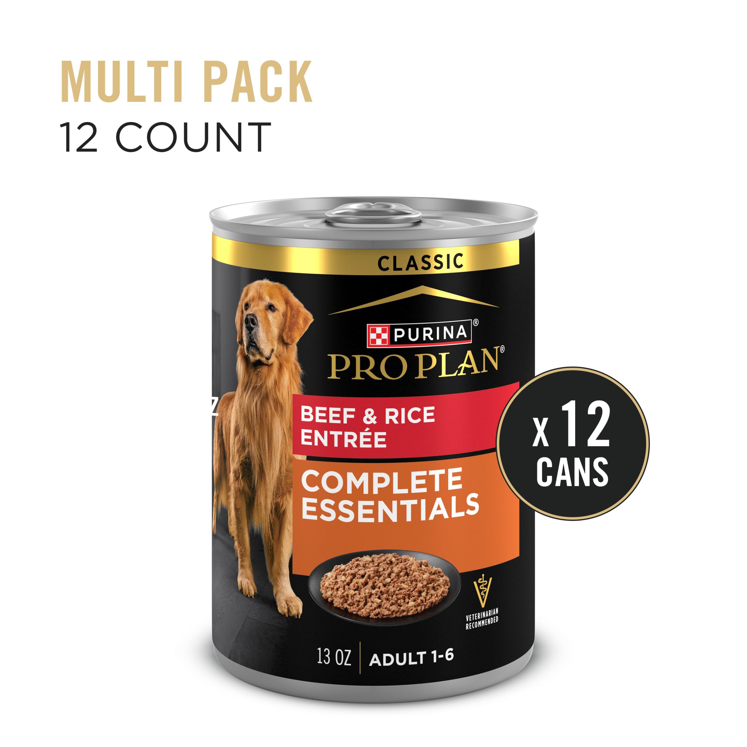 Close-up texture of Purina Pro Plan beef and rice pate
