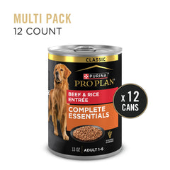 Close-up texture of Purina Pro Plan beef and rice pate