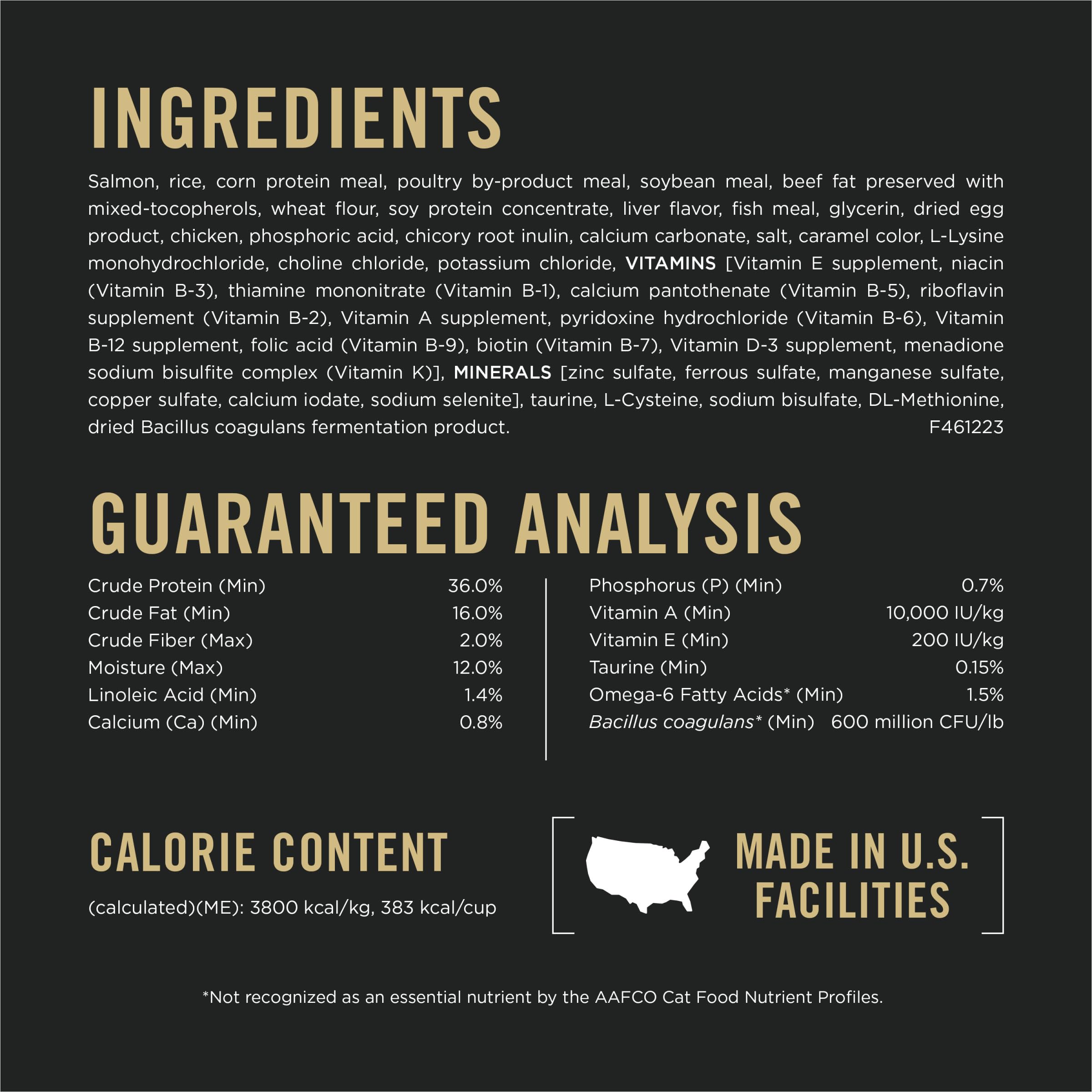 Purina Pro Plan Complete Essentials real salmon first ingredient signals premium protein.