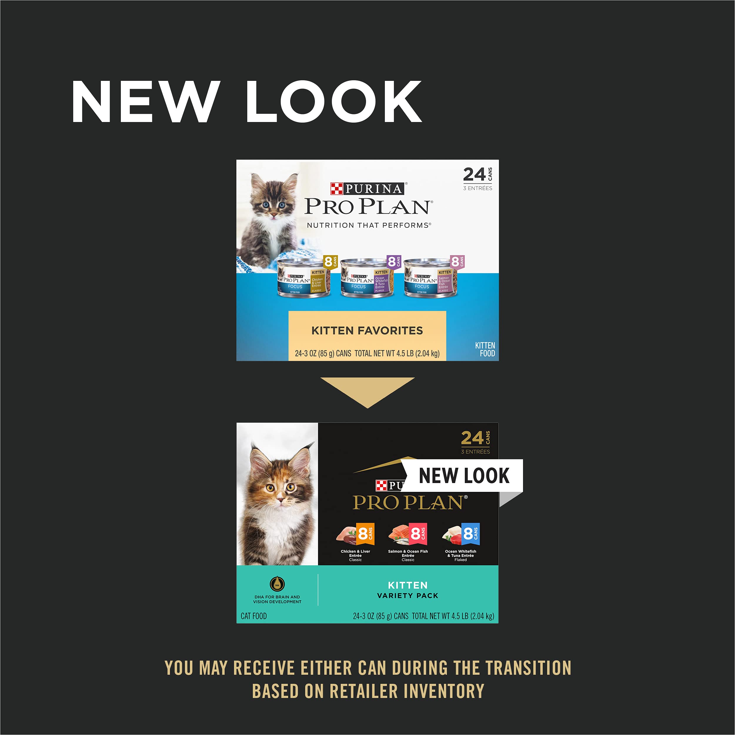 Purina Pro Plan Development DHA closeup emphasizing brain and vision development
