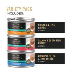 Purina Pro Plan DEVELOPMENT kitten favorites fish entree 3oz can supports brain and vision development