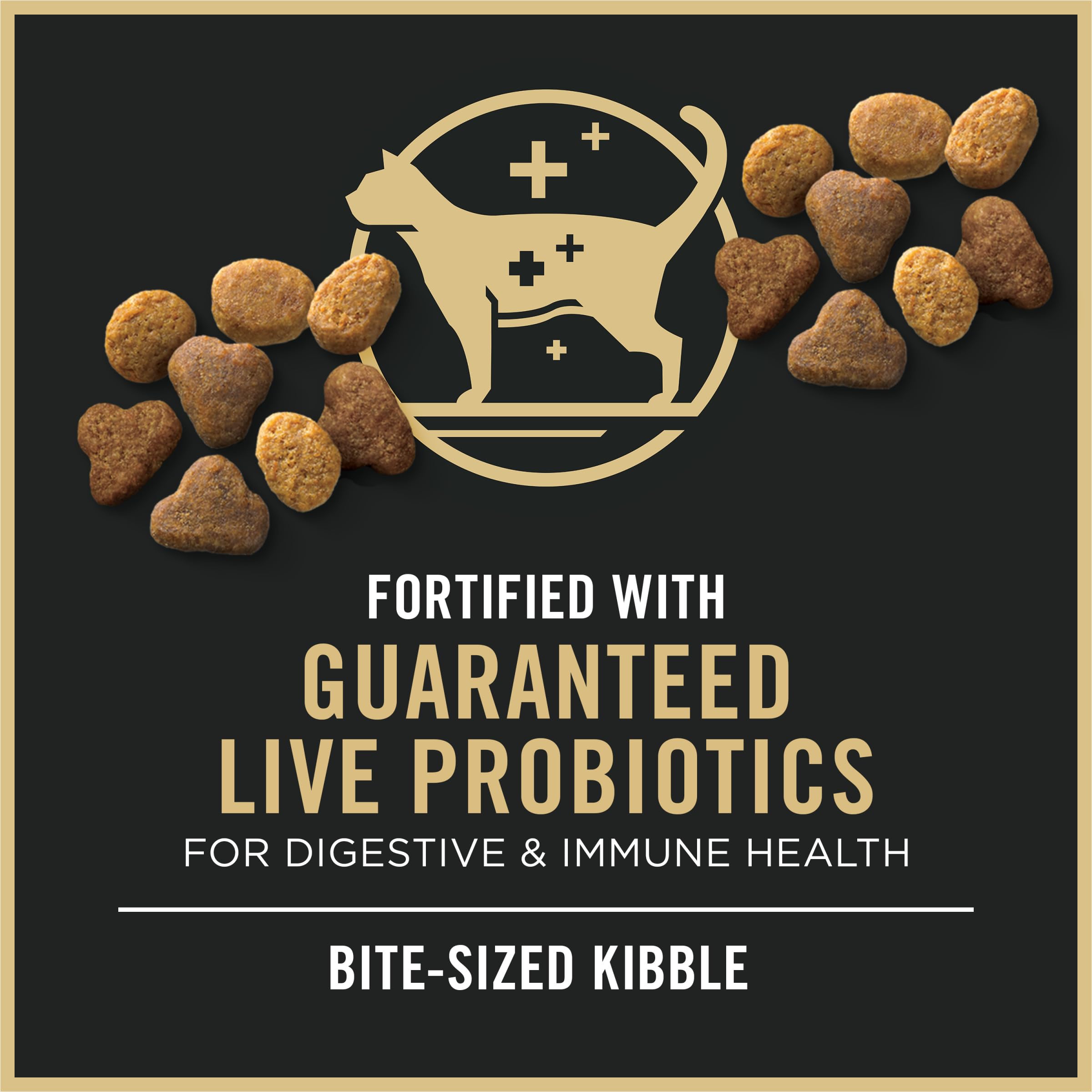 Purina Pro Plan digestive health concept shows immunity and gut support.