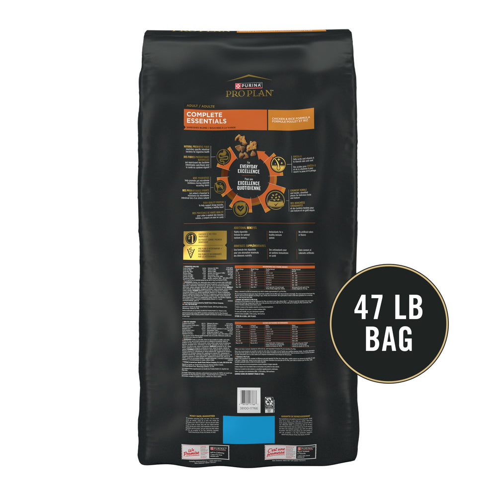 Purina Pro Plan dry kibble with shredded pieces, crunchy texture.