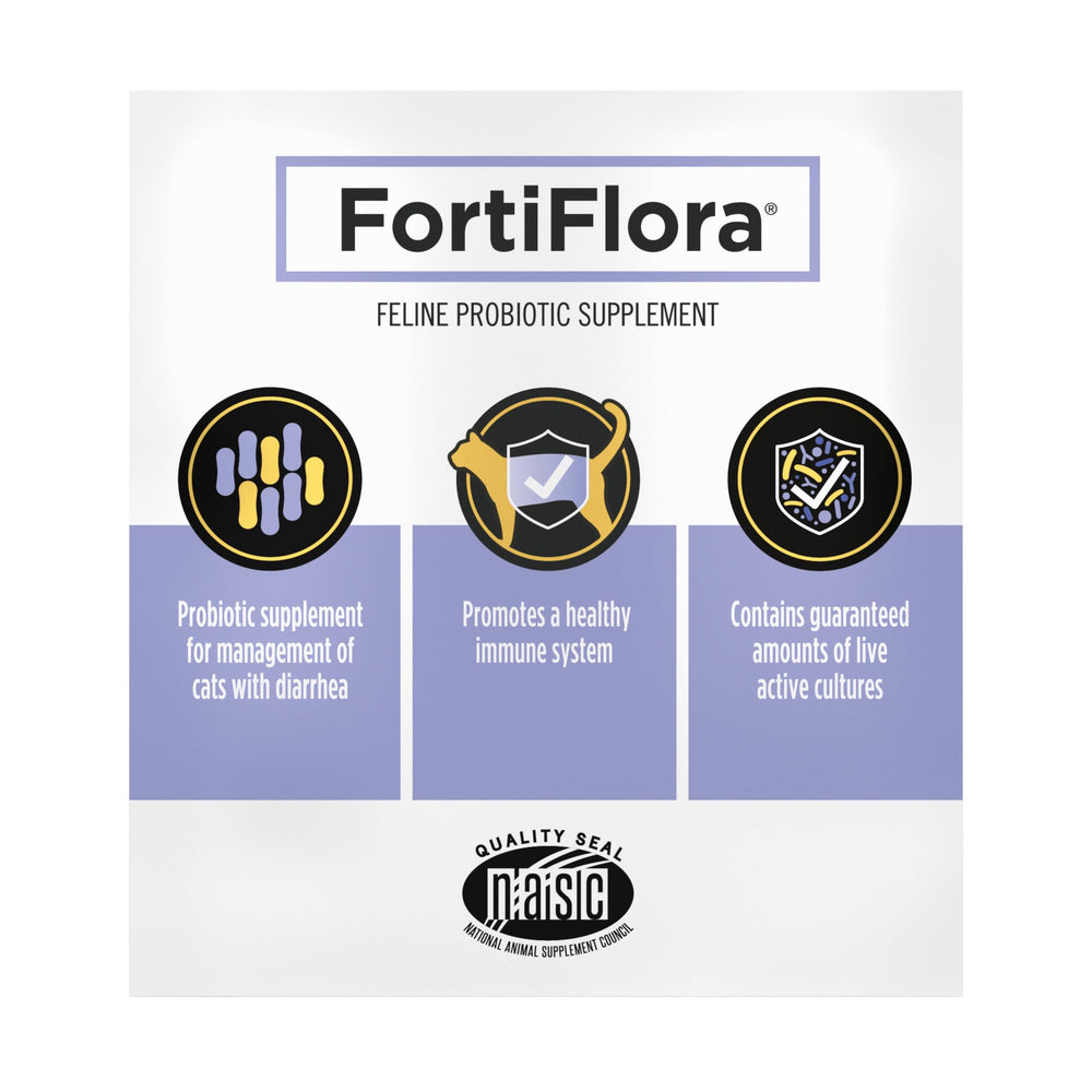 Purina Pro Plan FortiFlora probiotic formula for gut balance.