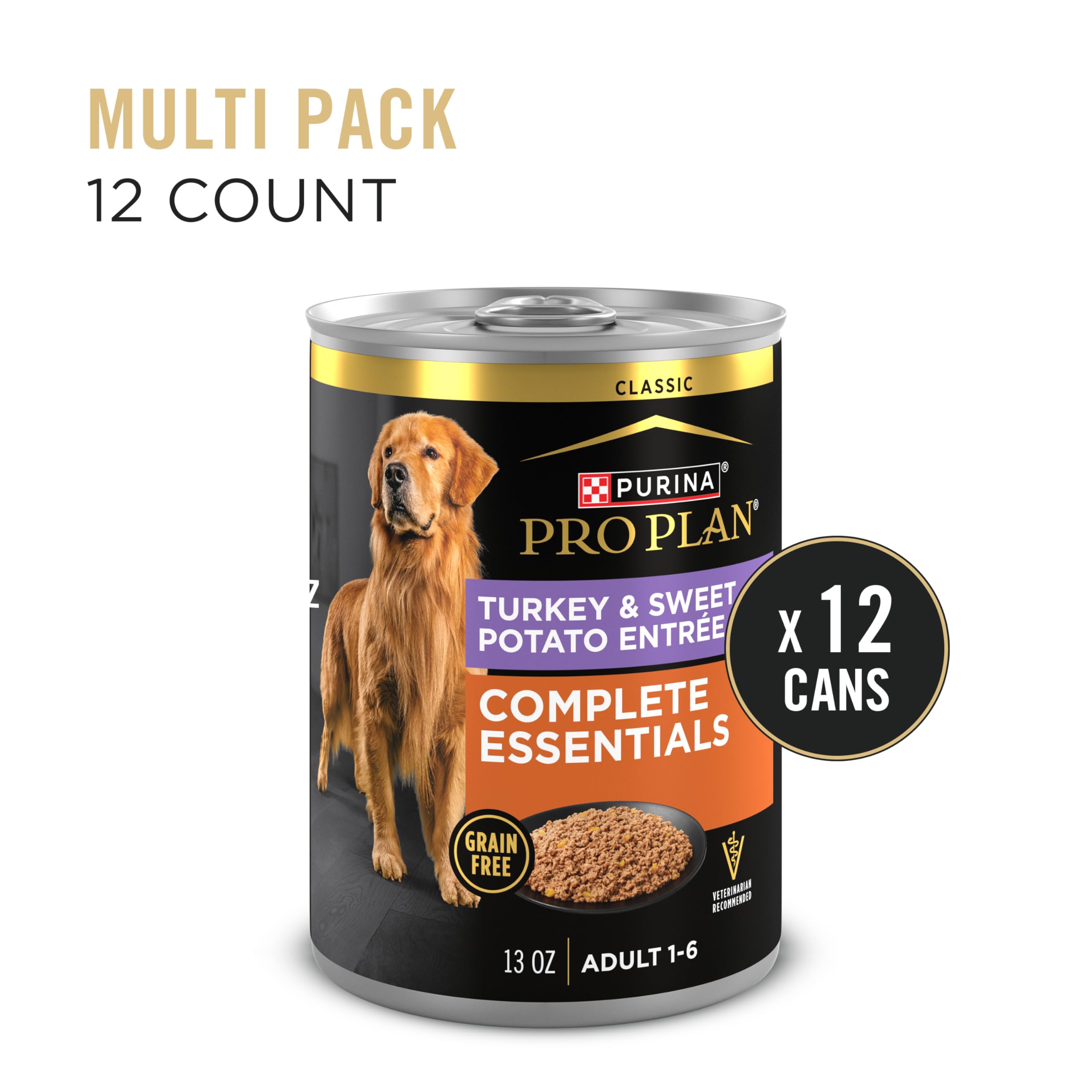 Dog enjoying the grain-free entree demonstrates mealtime satisfaction