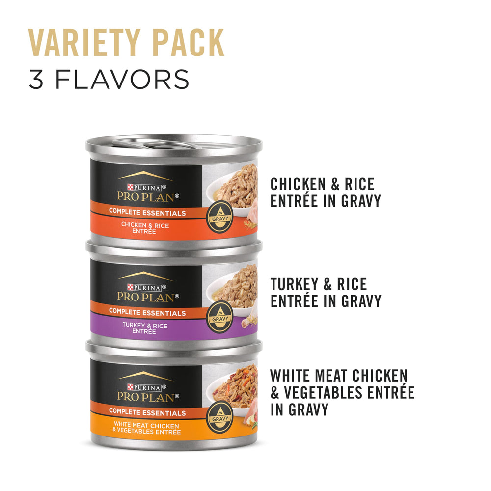 Purina Pro Plan Gravy turkey cans offer tender texture and nutrition