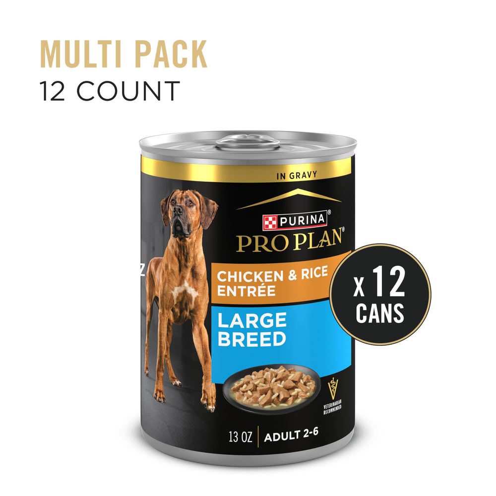 Purina Pro Plan Gravy Wet Dog Food served in bowl, rich gravy texture.