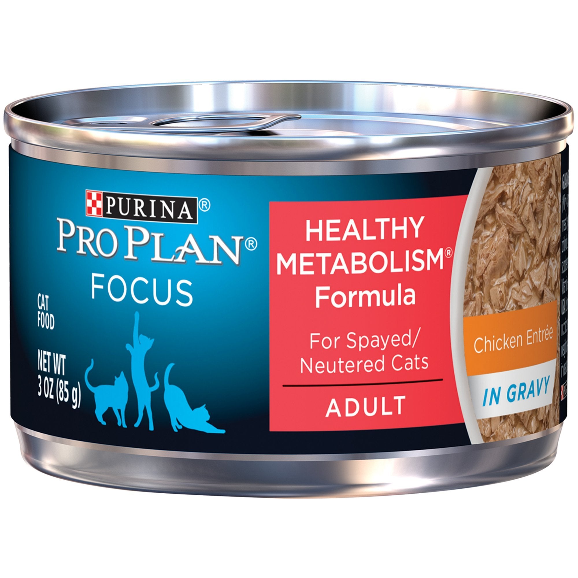Purina Pro Plan Healthy Metabolism bowl with gravy demonstrates moisture-rich meal