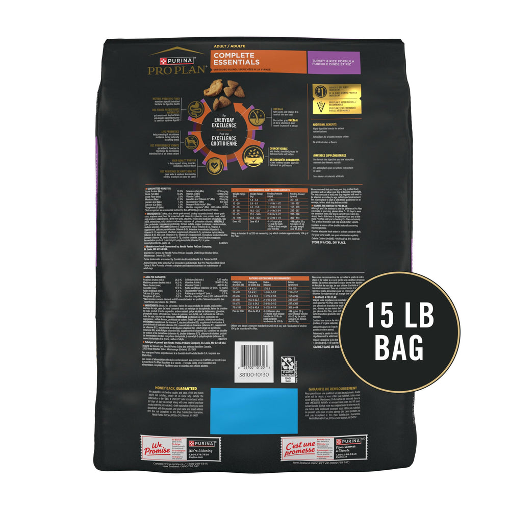 High protein Purina Pro Plan formula promoting strong muscles in adult dogs