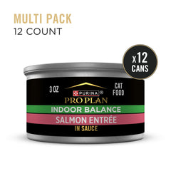 Purina Pro Plan Indoor Balance grilled salmon entree pull-top lid closeup for easy serving