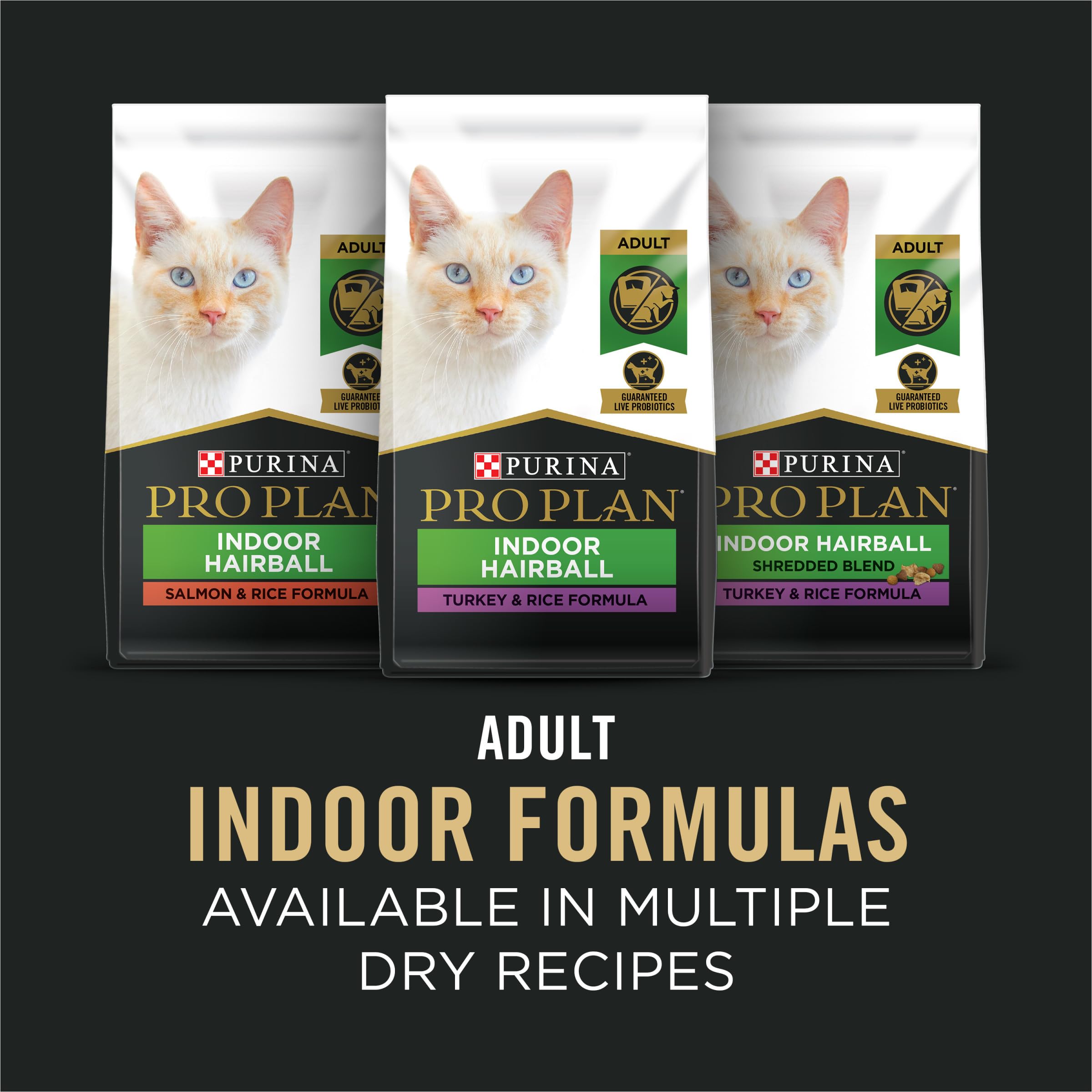 Purina Pro Plan Indoor Balance no artificial colors or preservatives