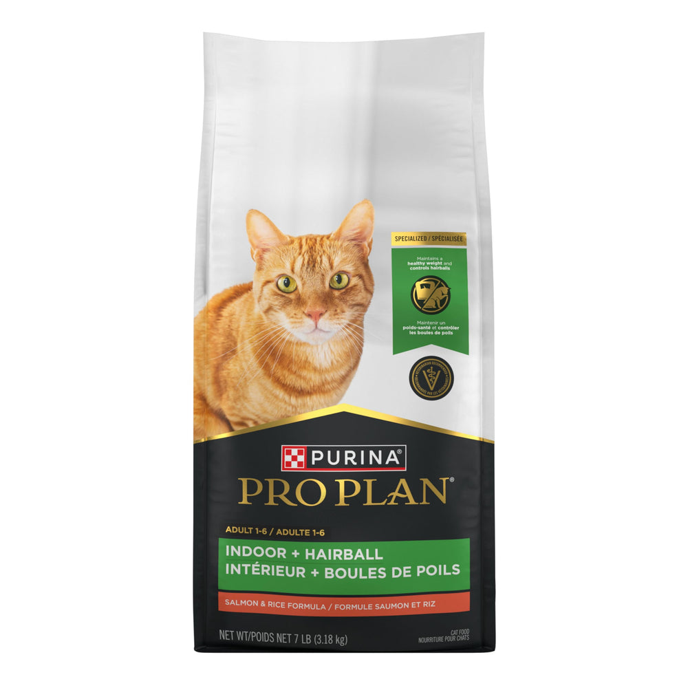 Purina Pro Plan indoor cat image demonstrates probiotics supporting digestive health