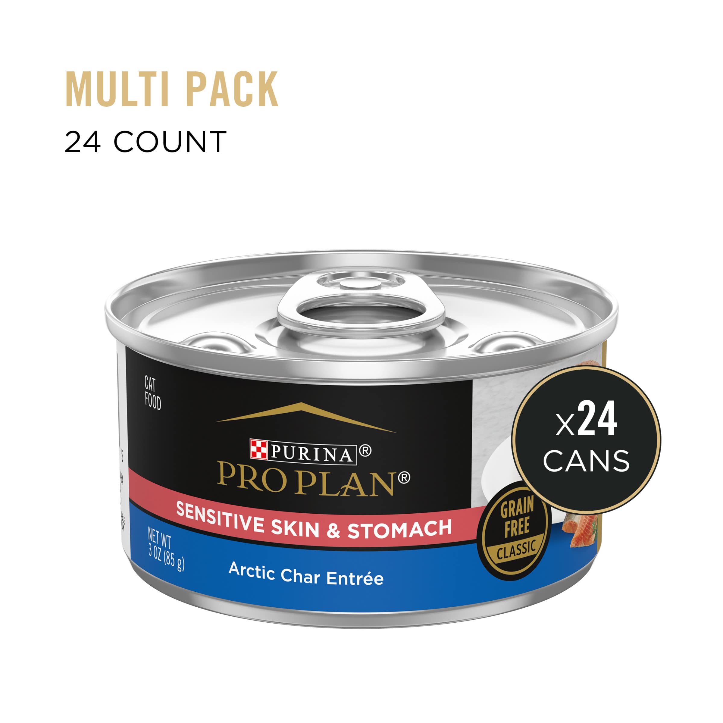 Purina Pro Plan ingredients label highlights natural prebiotic fiber for digestive health.