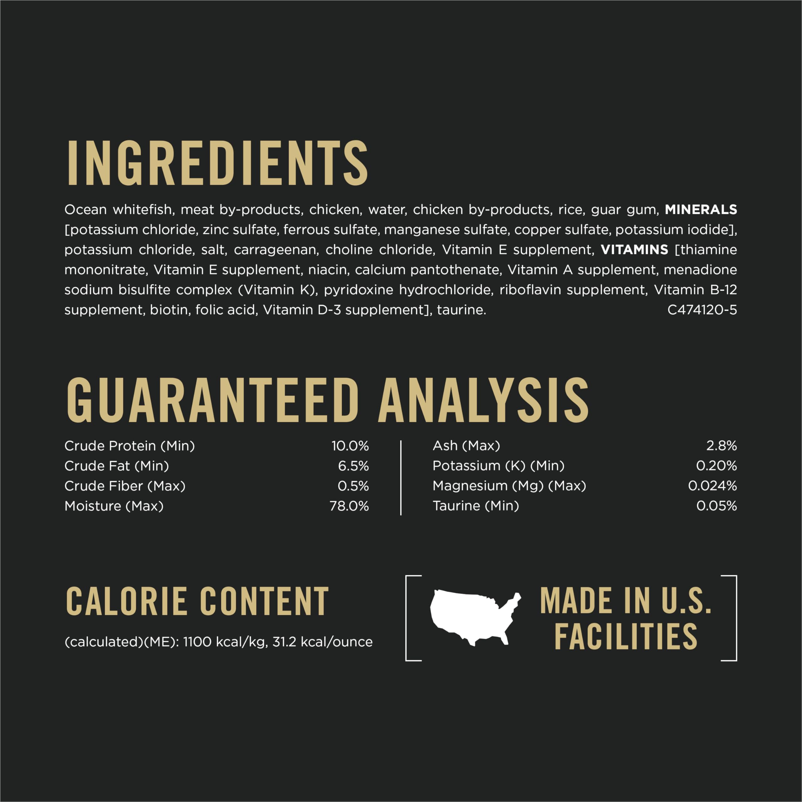 Purina Pro Plan ingredients highlight real ocean whitefish and rice