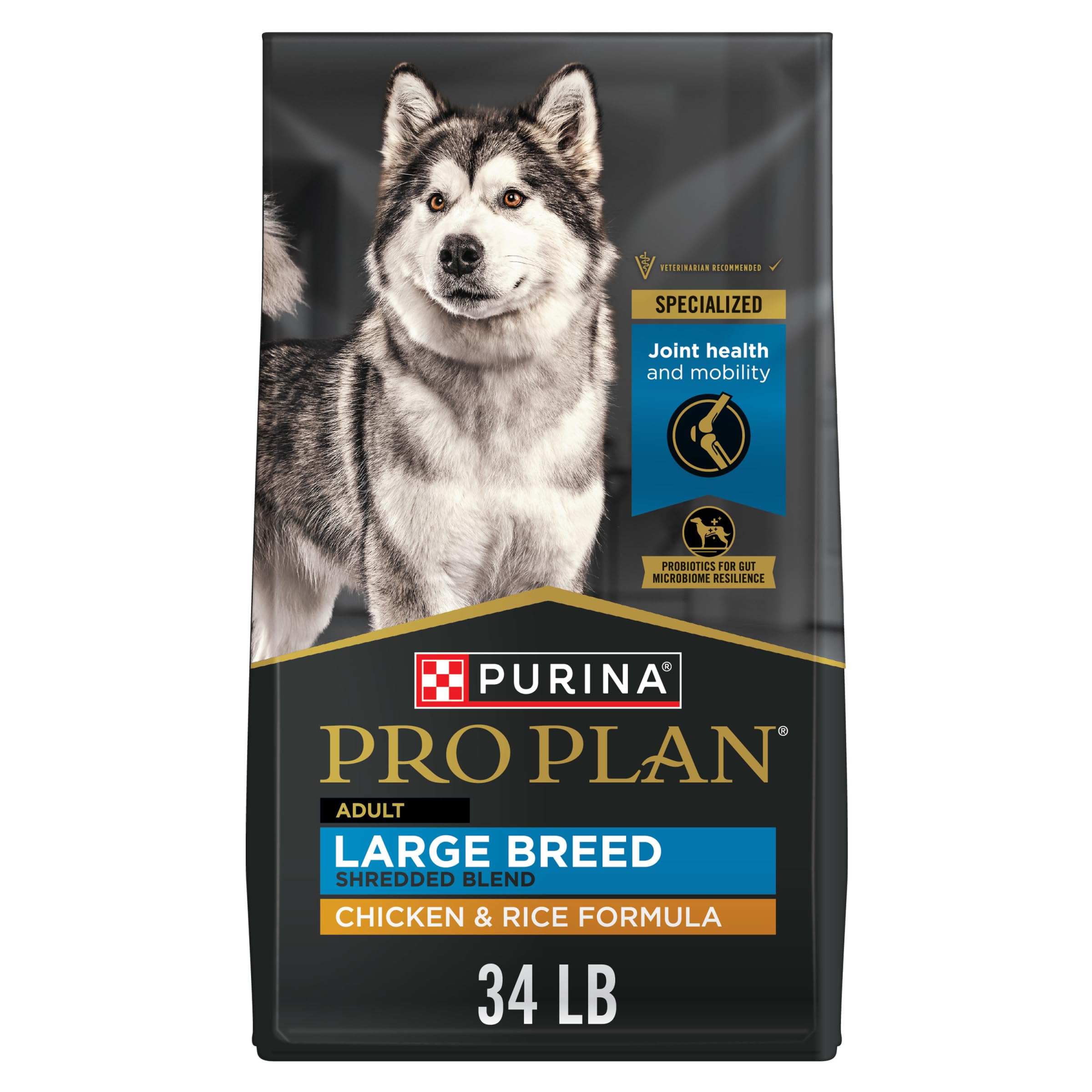 Purina Pro Plan Joint Health large-breed kibble with shredded pieces for mobility