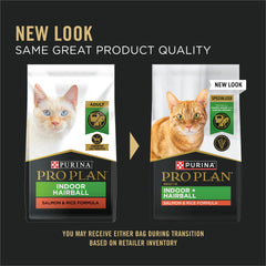 Purina Pro Plan kibble close-up highlights real salmon first ingredient for flavor