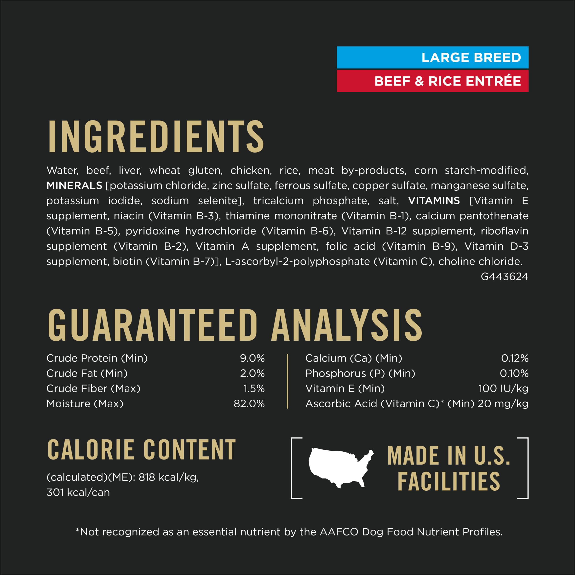 Purina Pro Plan Large Breed chunks in gravy close-up texture and flavor.