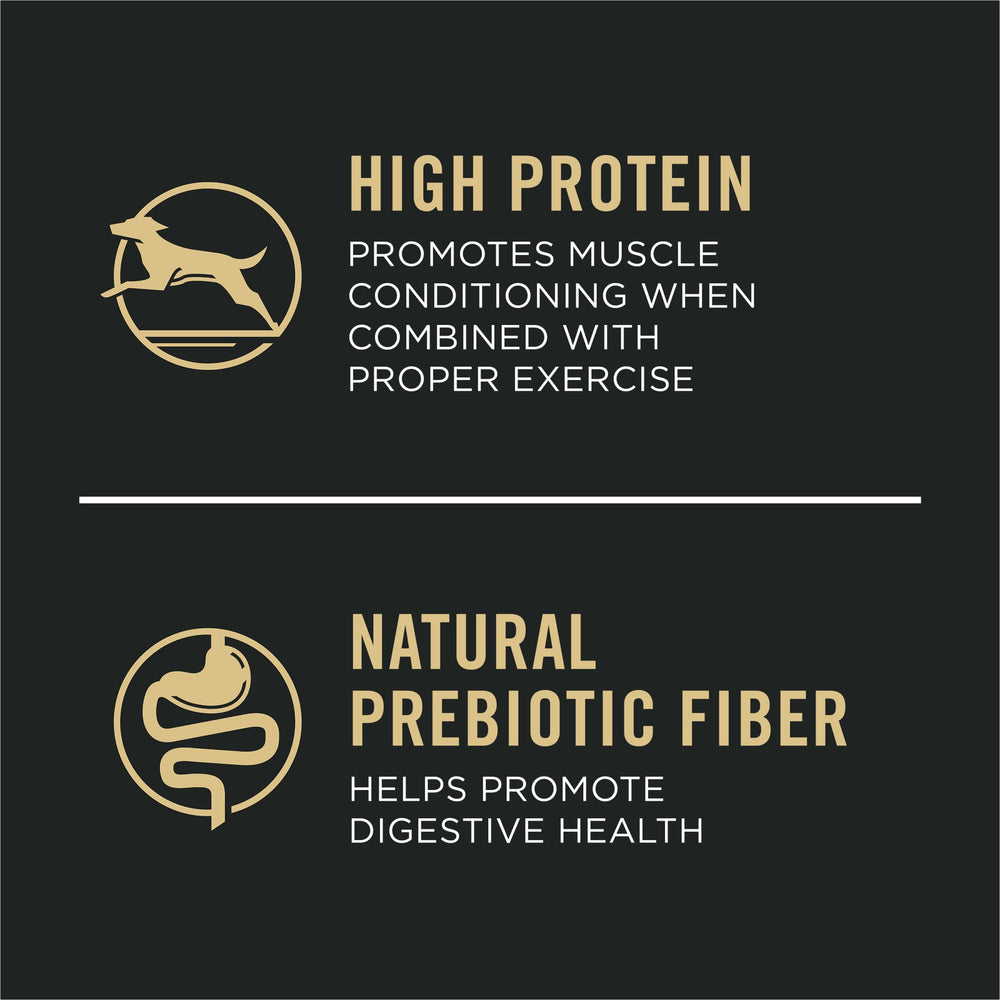 Purina Pro Plan Large Breed glucosamine and EPA illustration signals joint support potential.