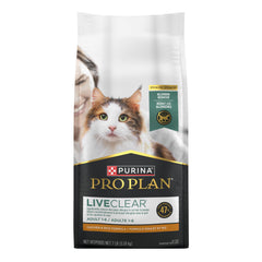 Purina Pro Plan LIVECLEAR shows 47% allergen reduction by week 3.
