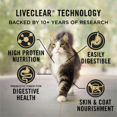Purina Pro Plan LIVECLEAR cat eating bowl scene, easy daily feeding