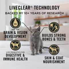 Purina Pro Plan LiveClear chicken and rice recipe close-up image.
