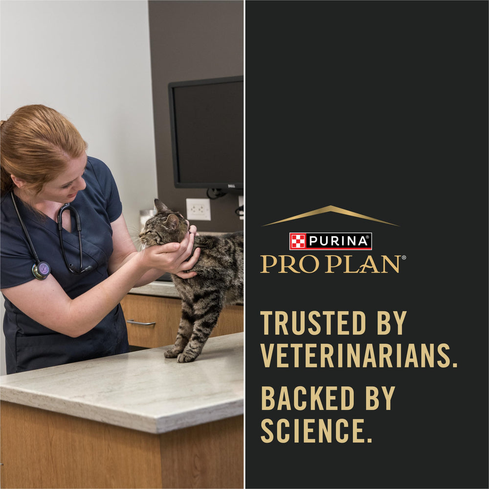 Purina Pro Plan LIVECLEAR dining scene, convenient feeding setup