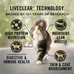 Purina Pro Plan LiveClear natural prebiotic fiber ingredient label close-up for gut health