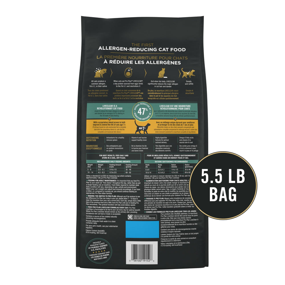 Purina Pro Plan LiveClear probiotics for digestive and immune support