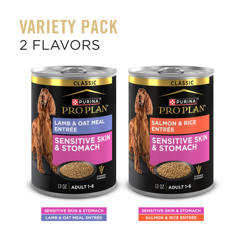 Purina Pro Plan logo on packaging highlights trusted nutrition for adult dogs