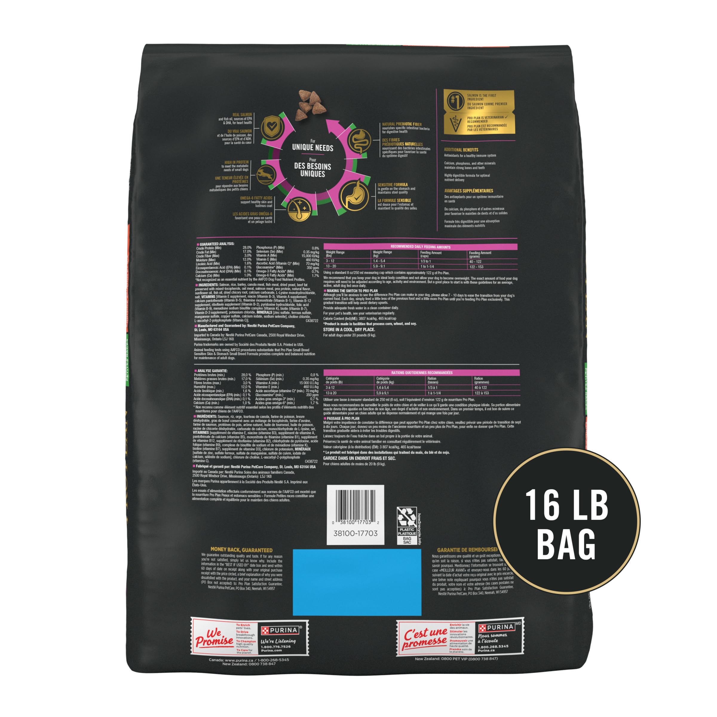 Purina Pro Plan kibble texture close-up with high protein formula