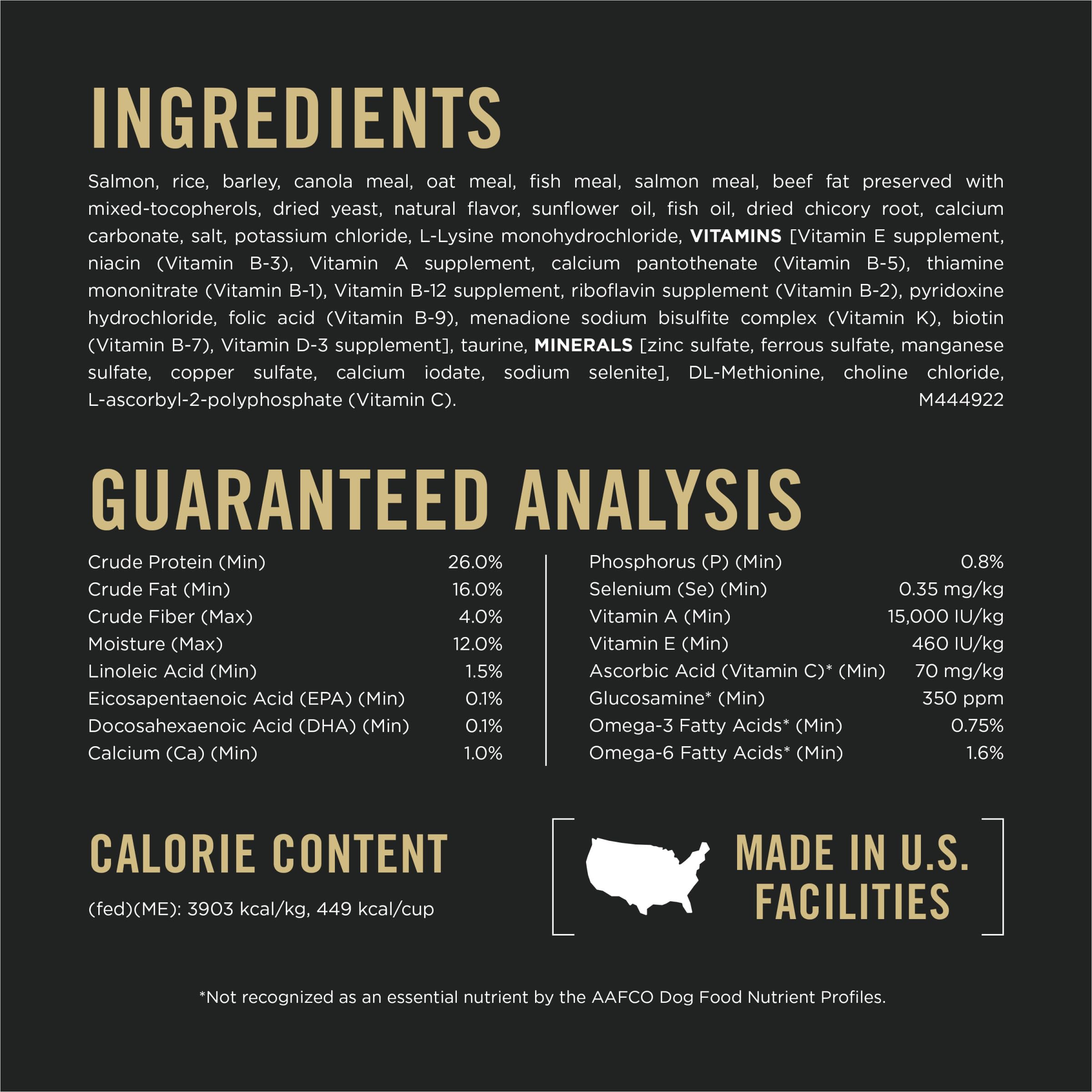 Purina Pro Plan no corn, wheat or soy label emphasizes allergy-friendly formula.