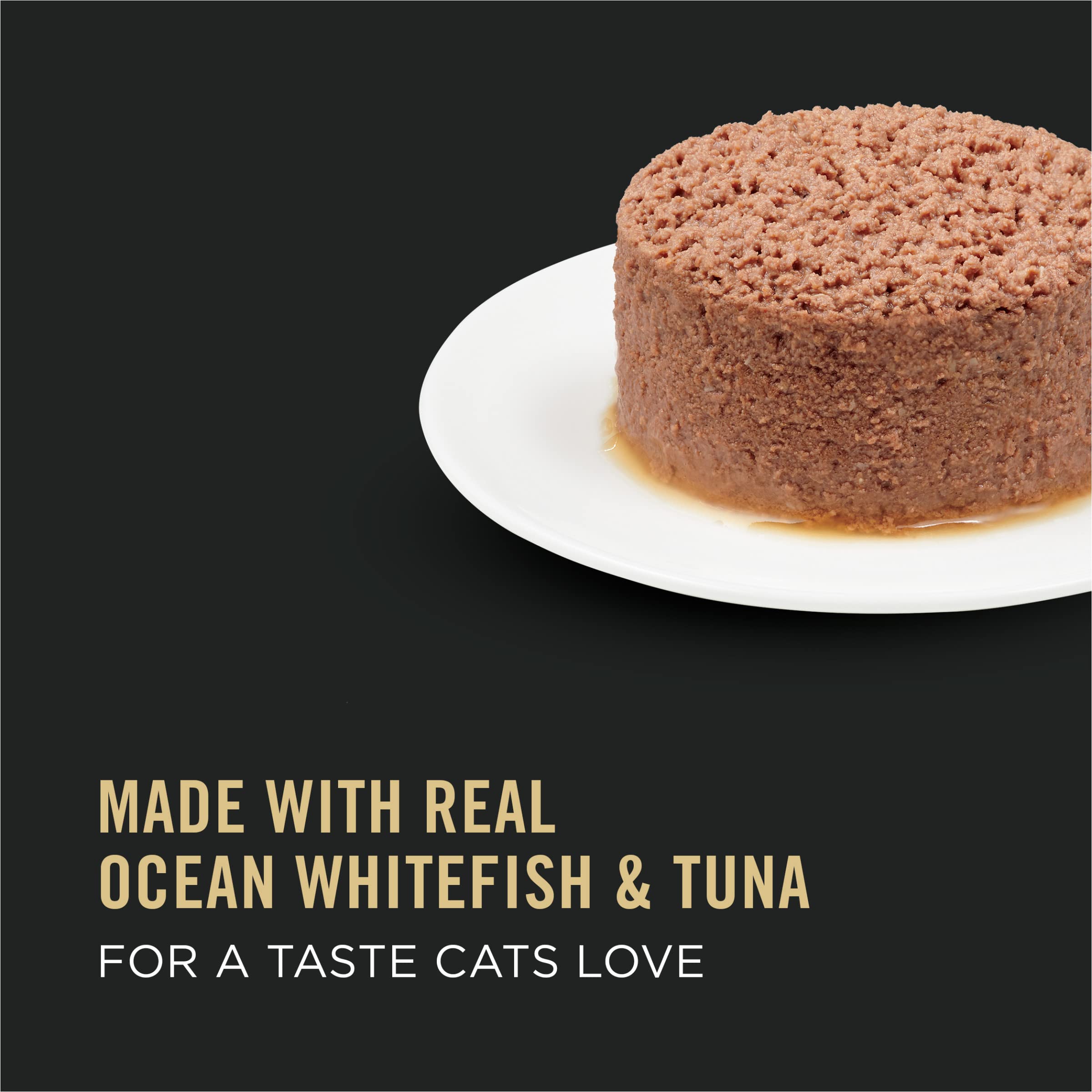 Purina Pro Plan Ocean Whitefish & Tuna Entree close-up—rich aroma improves appeal.