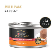 Display of Purina Pro Plan 24-can pack for convenient weekly meals