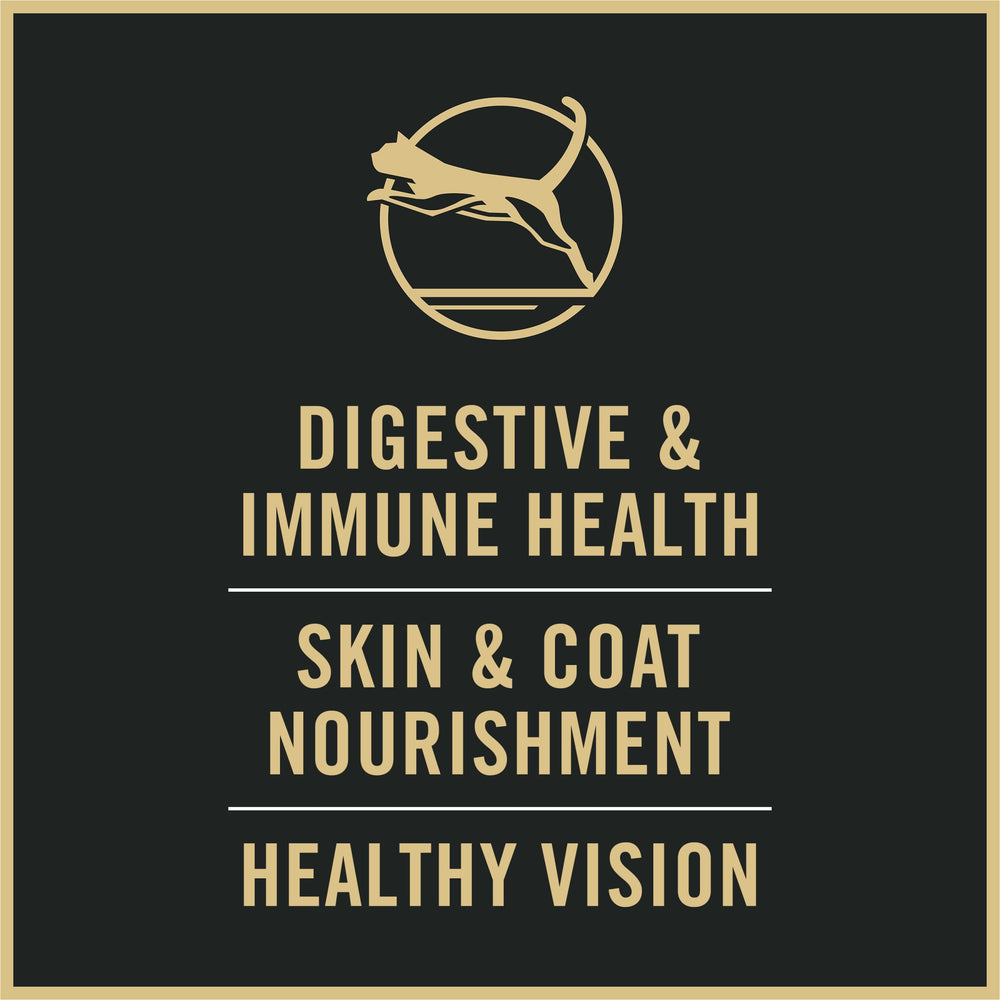 Purina Pro Plan probiotic label close-up highlights live cultures supporting digestive health.