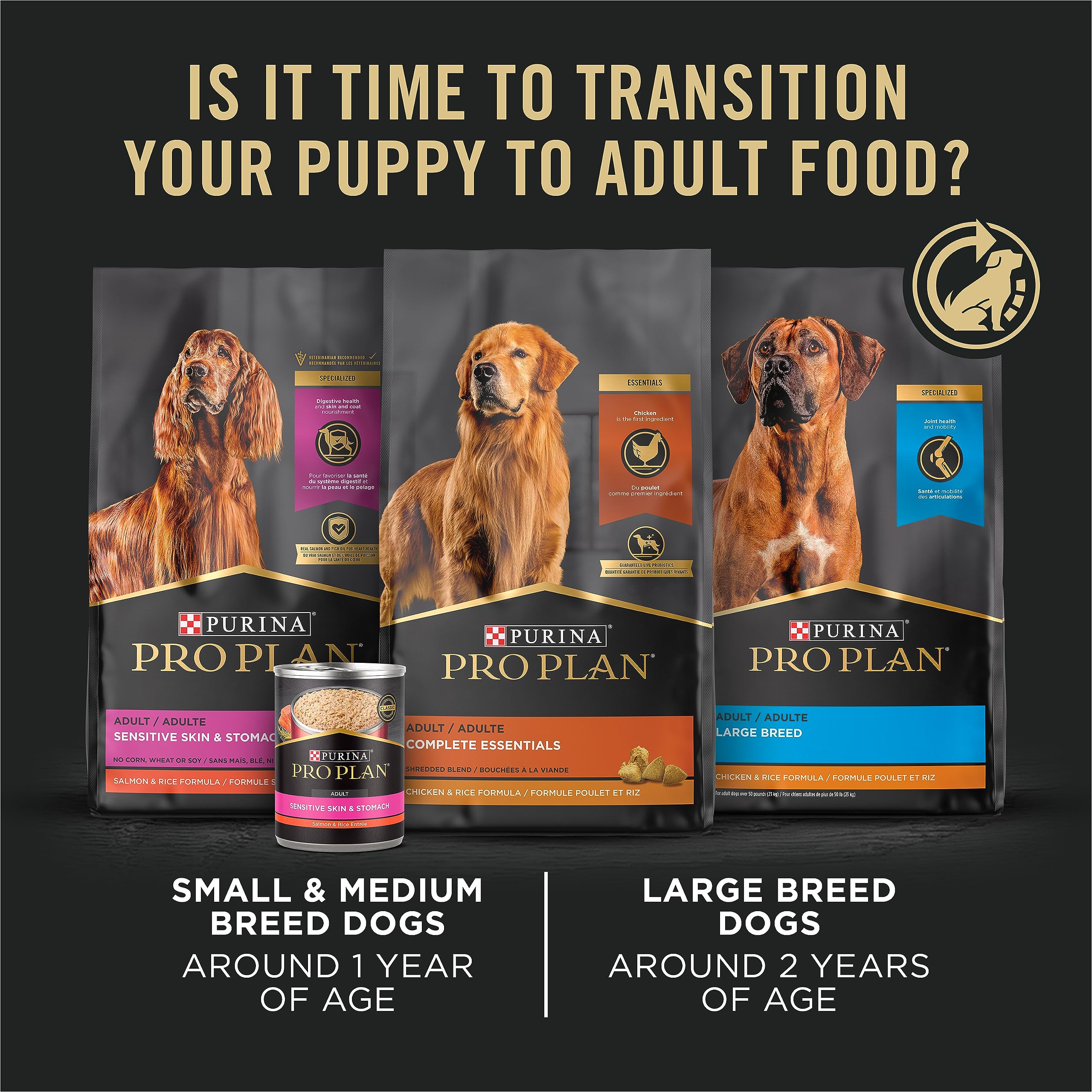 Purina Pro Plan High-Protein Puppy Food 18 lb bag.