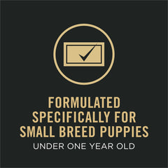 Purina Pro Plan Puppy Small Breed can label close-up highlighting real chicken first ingredient