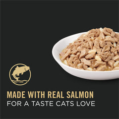 Purina Pro Plan Salmon and Rice Entree ingredients label with no artificial colors or preservatives