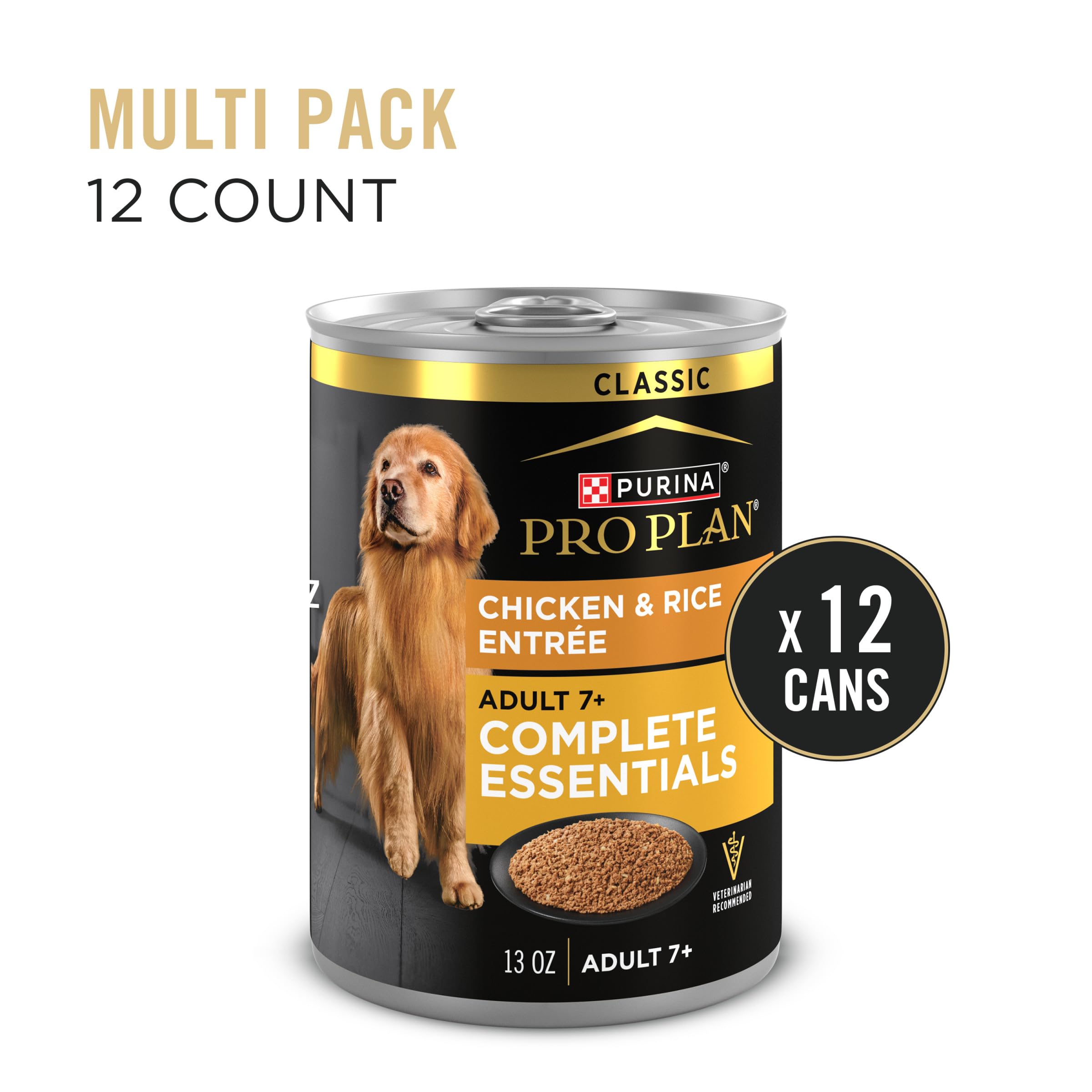 Purina Pro Plan SENIOR 7+ ingredients label showing 23 vitamins and minerals