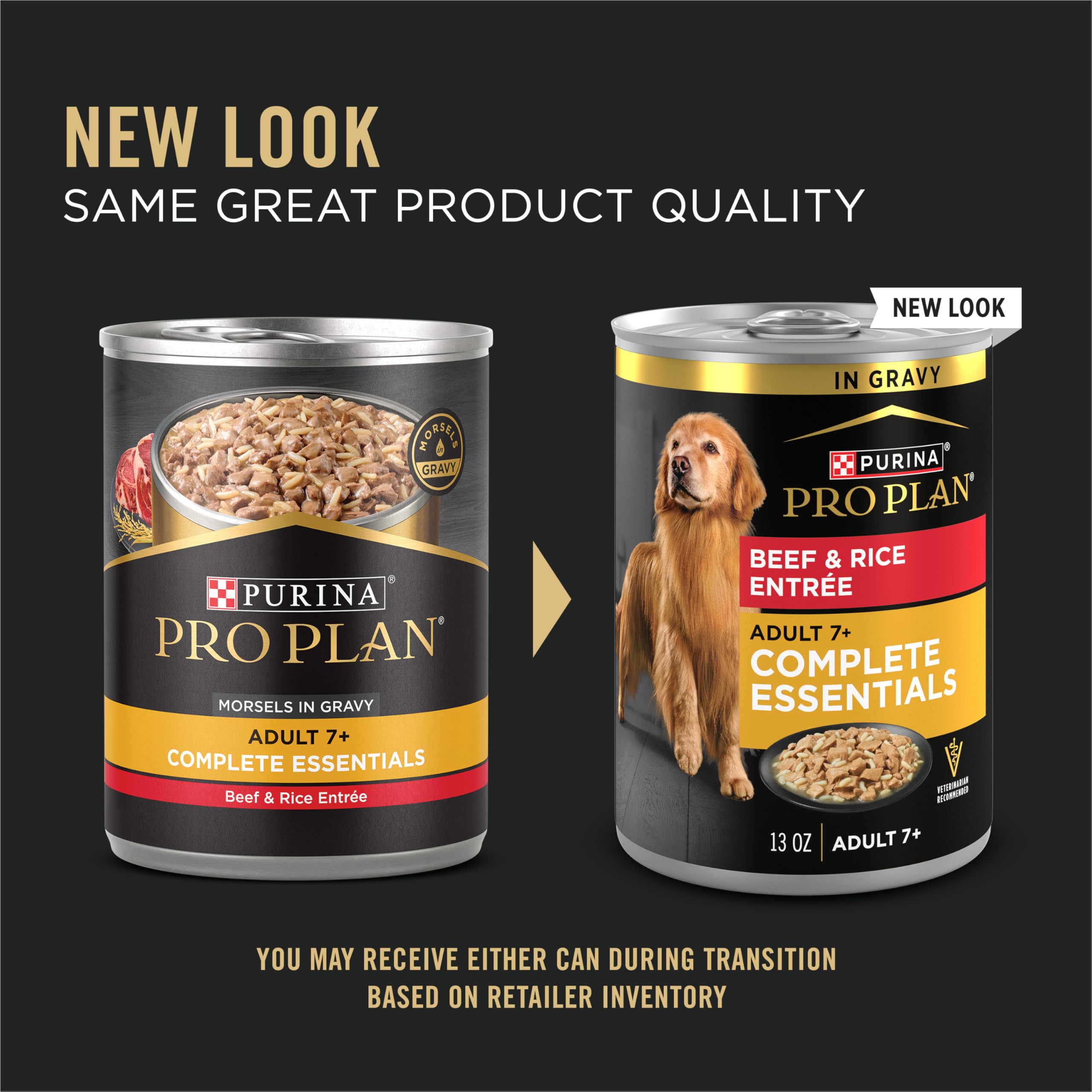 Purina Pro Plan Senior beef and rice entree can promotes a healthy immune system.